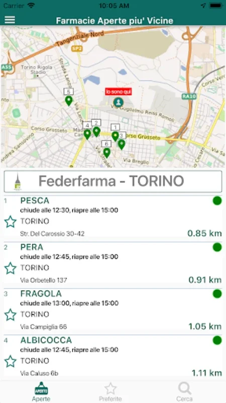 farmaciAperte for Android: Find Open Pharmacies in Turin