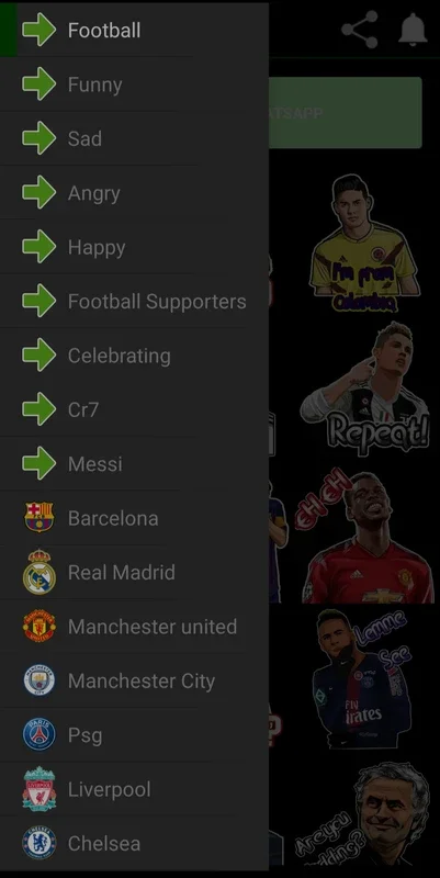 FootSticker for Android: Express with Funny Football Stickers