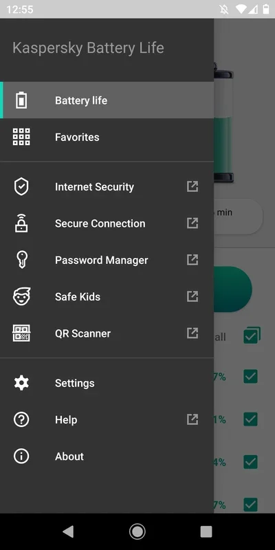 Kaspersky Battery Life for Android - Battery Usage Management