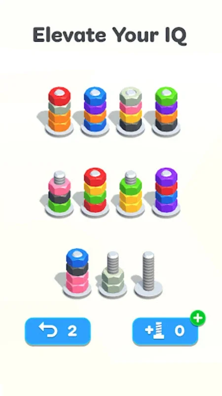 Nuts & Bolts, Color Screw Sort for Android - Enhance Sorting Skills