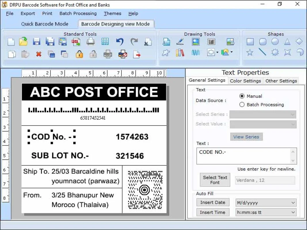 Courier Logistics Barcode Maker Software for Windows - Efficient Barcode Creation