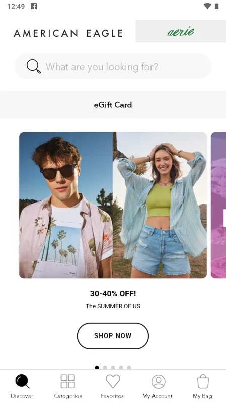 AE + Aerie Middle East for Android - Effortless American Eagle Shopping