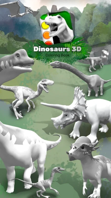 Dinosaurs 3D Coloring Book for Android - Unleash Creativity