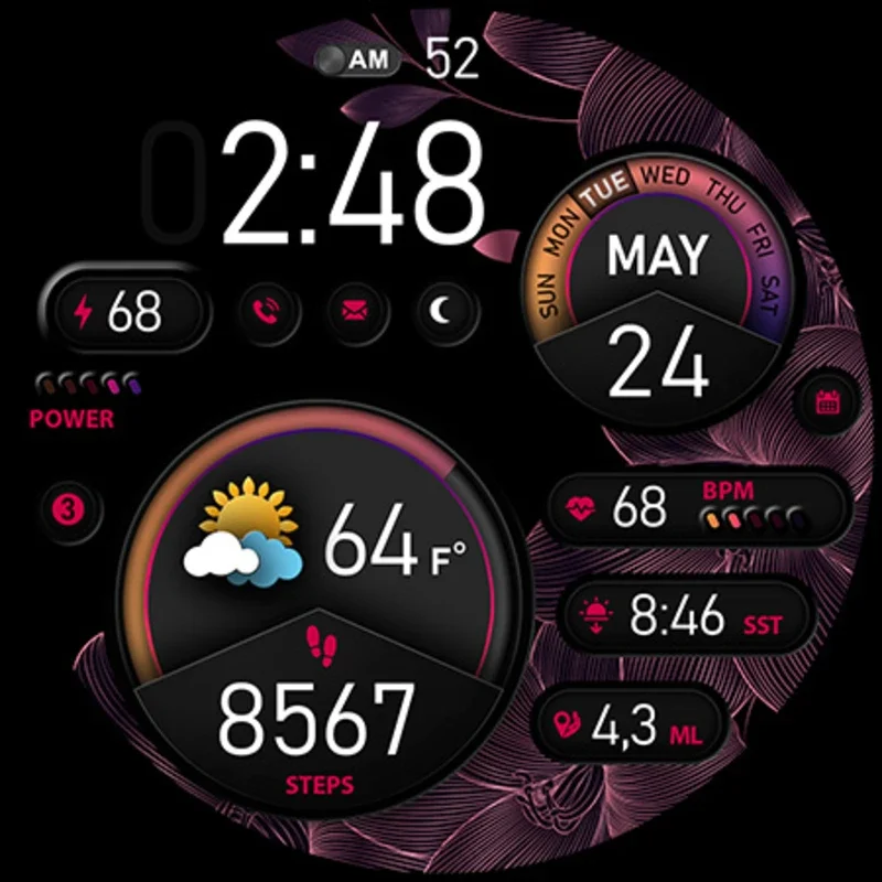 PER015 - Luna Watch Face for Android - Enhance Your Smartwatch