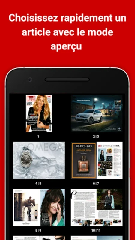 L'ancienne app Paris Match for Android - Experience Iconic Journalism