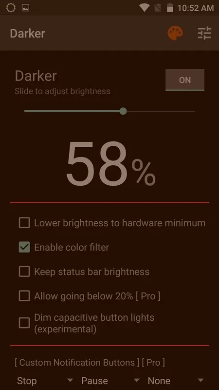 Darker: Extreme Screen Dimming for Android