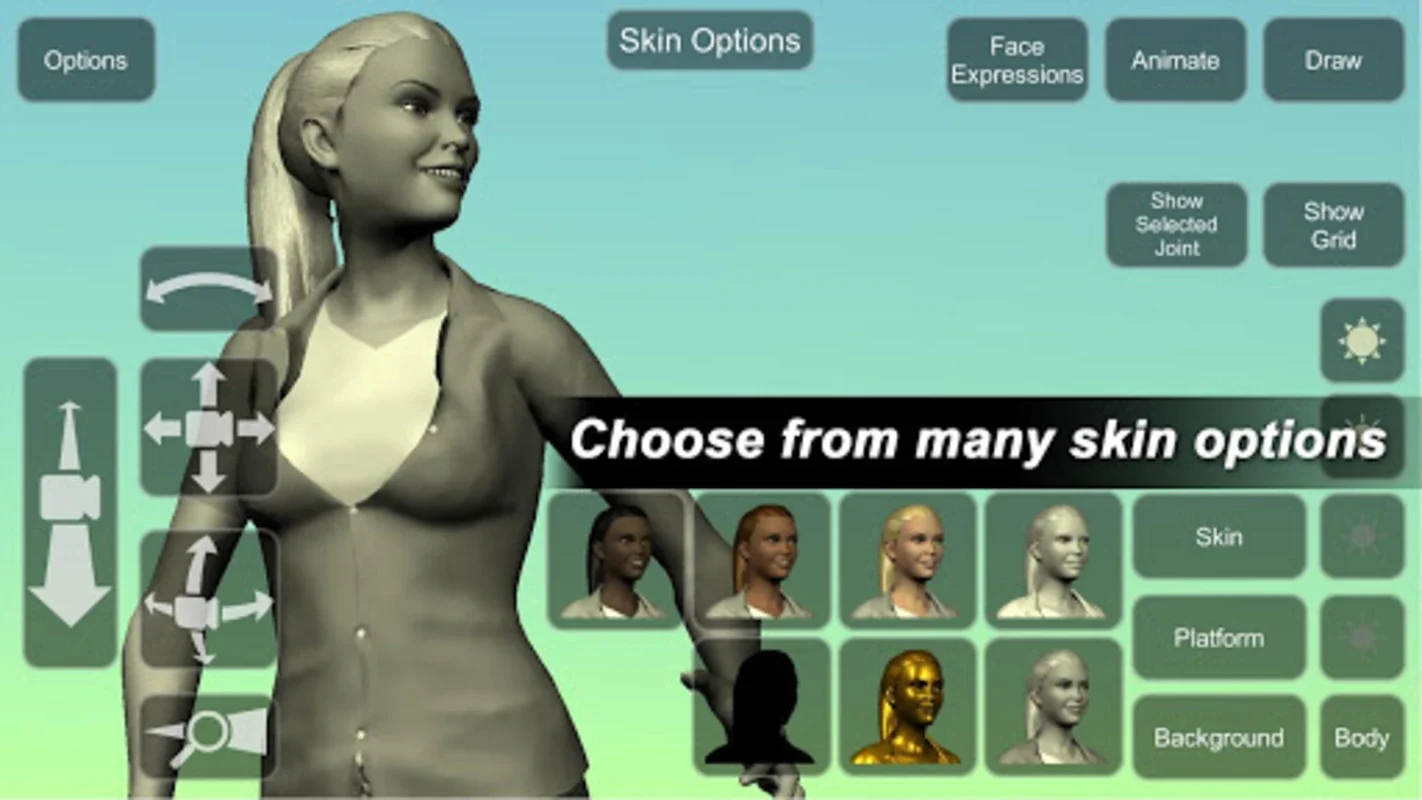 Female Mannequin for Android - Showcasing 3D Designs