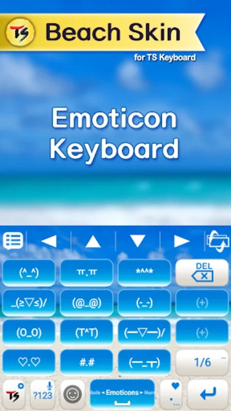 Beach Skin for TS Keyboard for Android: Enhance Typing