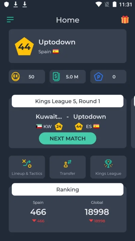 Eleven Kings for Android: Lead Your Soccer Team to Victory