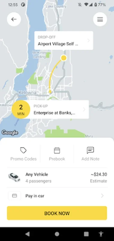 Kelowna Cabs for Android: Simplify Your Taxi Booking