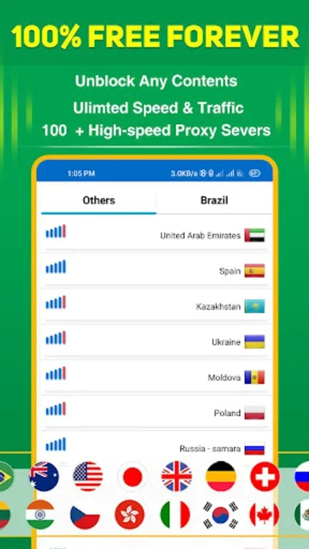 Brazil VPN for Android - Secure and Private Browsing