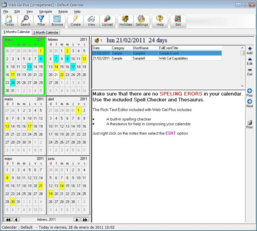 Web Cal Plus: Create and Upload HTML Calendars Directly - Windows