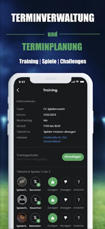 Spieler Coach for Android: Optimize Team Management