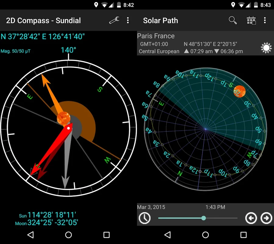 Living in the Sun - Free for Android: Predict Sun & Moon Positions