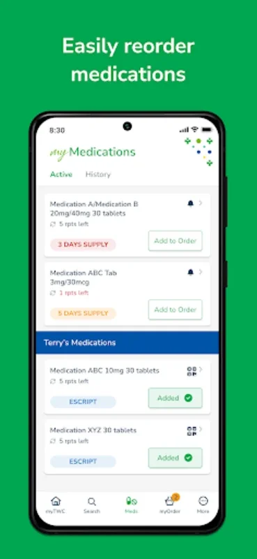 Terry White for Android: Manage Meds & Earn Rewards