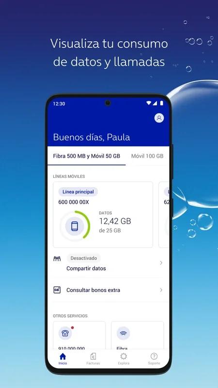 Mi O2 for Android: Manage Internet & Phone Services