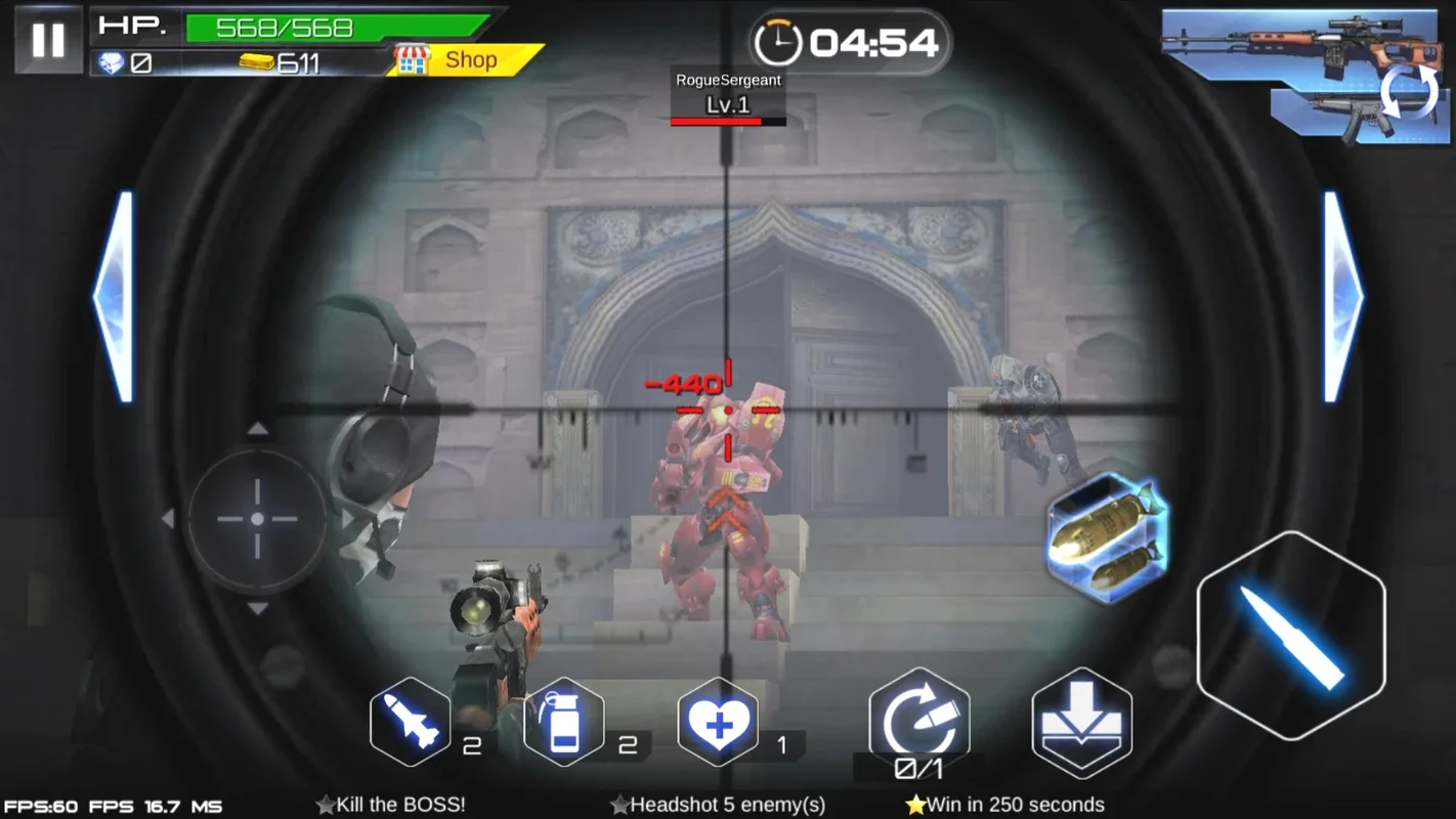 Gun War for Android: Combat Terrorists with a Vast Arsenal