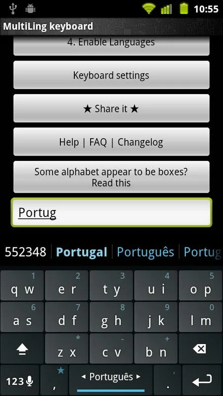 MK.Portugese.Plugin for Android: Enhance Portuguese Typing