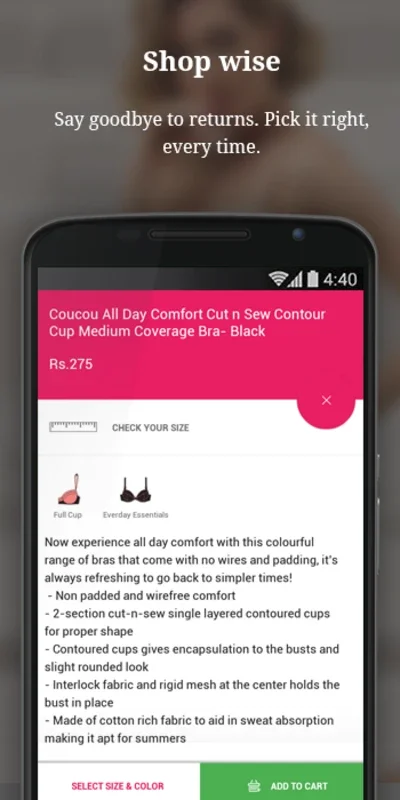 Zivame for Android - Shop Intimate Wear Online