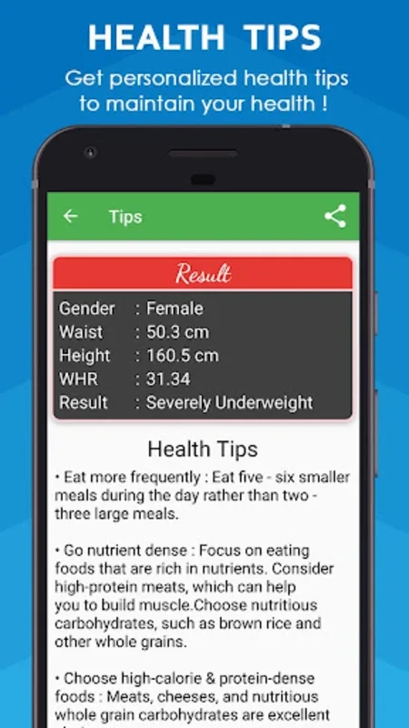 BMI Calculator & WHR Ratio for Android - Track Health Easily