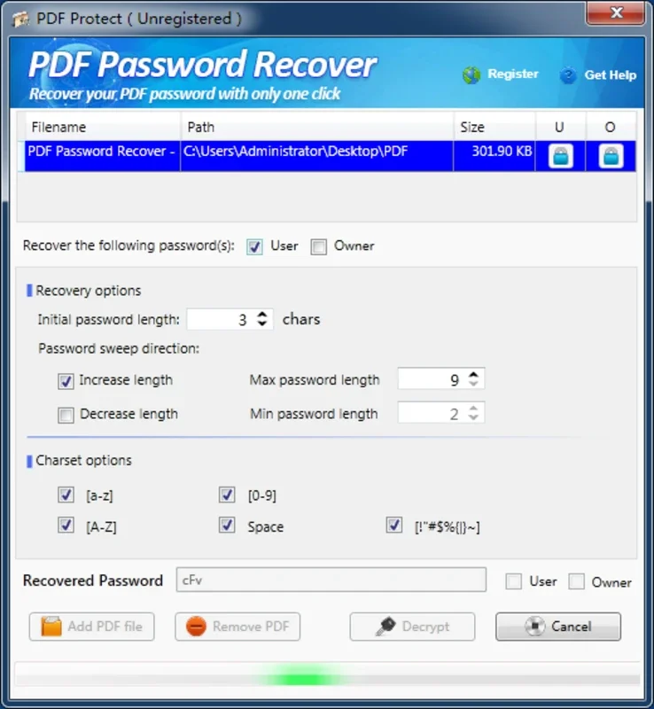 PDF Password Recover for Windows - Safely Remove Password Restrictions