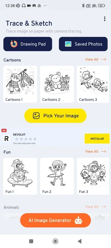 AI Drawing: Trace & Sketch: Learn to Draw on Android