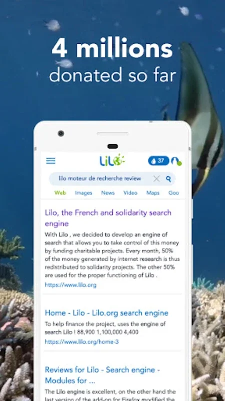 Lilo for Android - Transform Searches into Funding