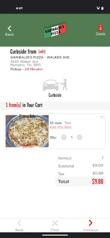 Garibaldi’s Pizza for Android - Authentic Italian Dishes