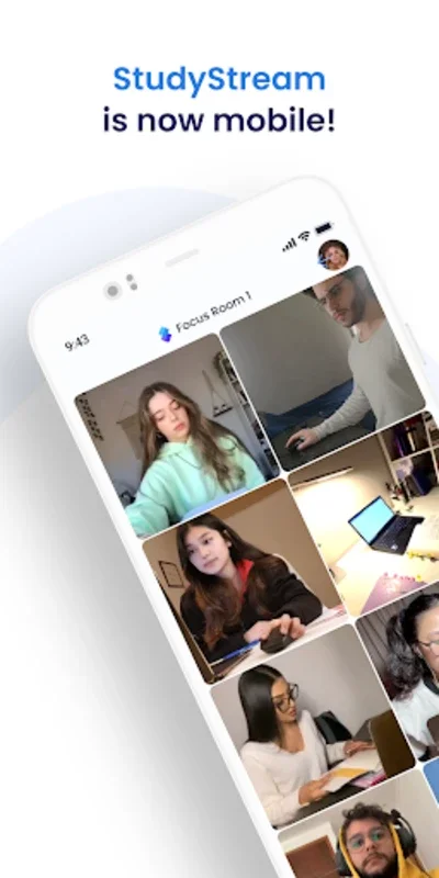StudyStream on Android - Boost Productivity with Video Focus Rooms