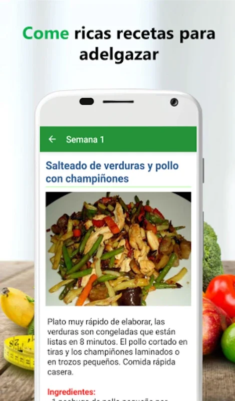 Dieta sana para adelgazar for Android - Transform Your Health