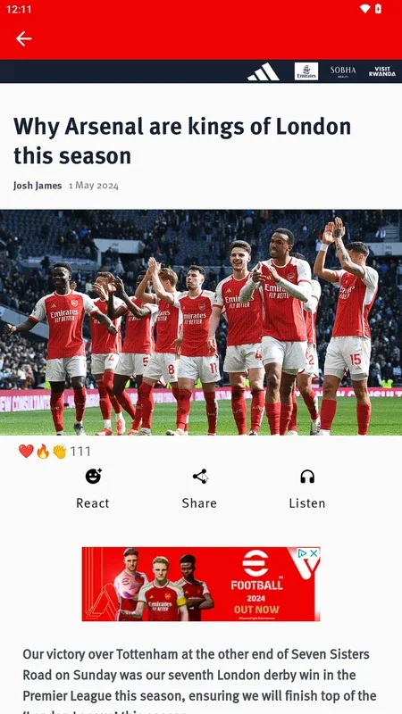 Arsenal for Android: All-in-One Club Updates