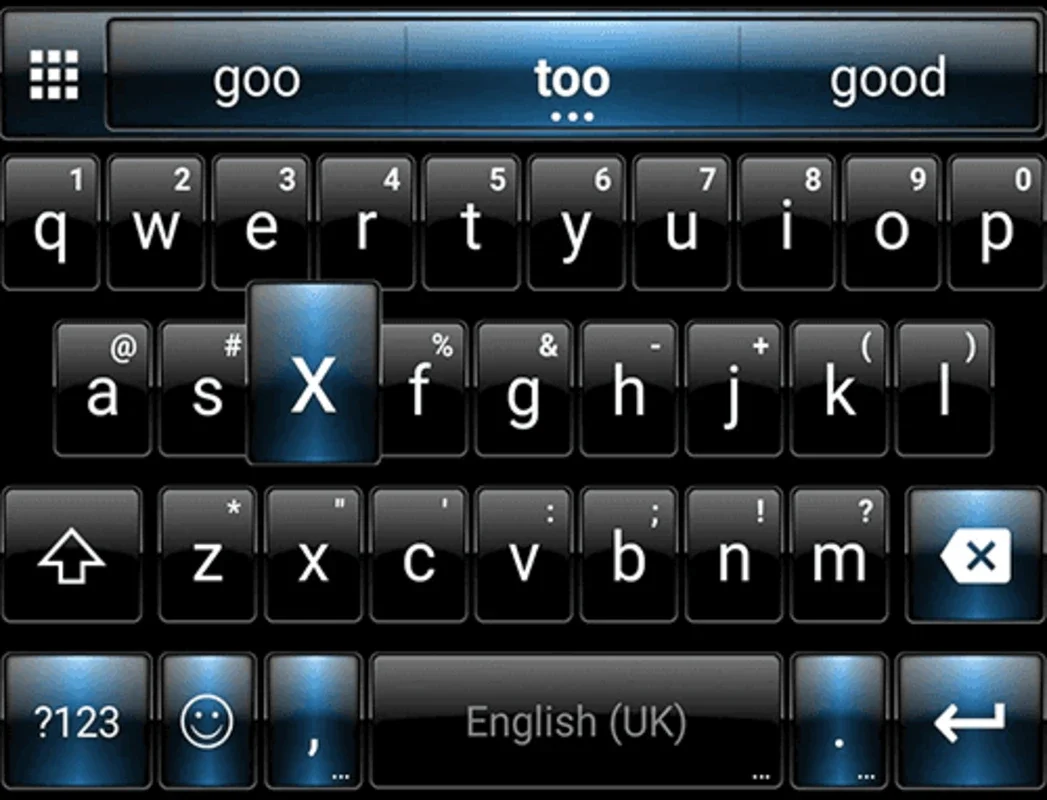 Emoji Keyboard Dusk Black Blue for Android - Enhance Typing