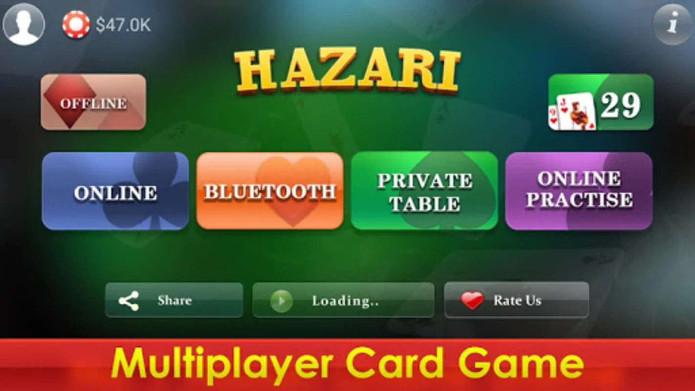 Hazari - 1000 Points Card Game for Android - Strategic Offline Fun