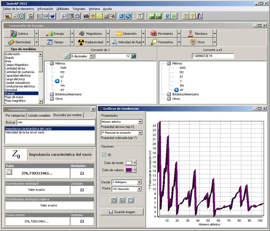 QuimAP 2012 for Windows - Advanced Chemical Analysis