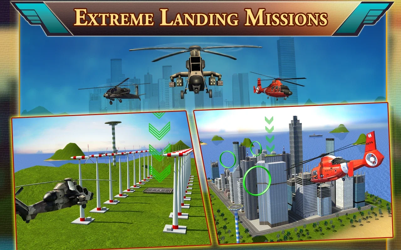 Helicopter Landing 3D for Android - Thrilling Rescue Simulator