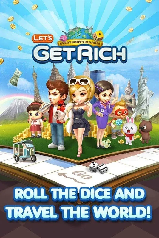 LINE Let's Get Rich for Android - Fun Monopoly Adaptation