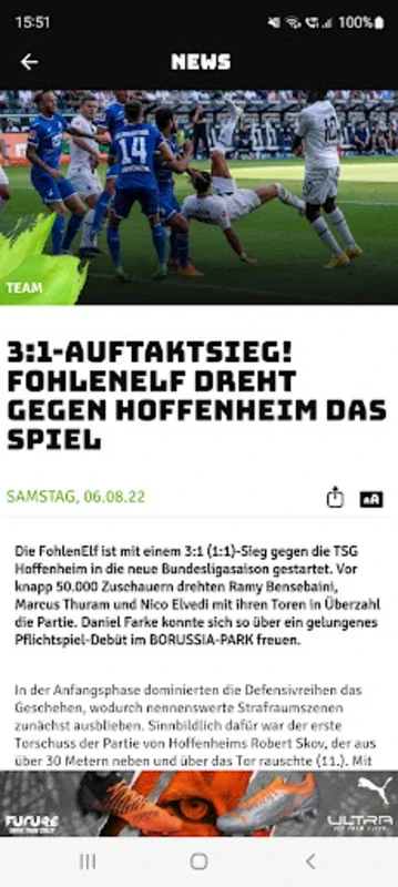 FohlenApp for Android: Stay Connected with Borussia Mönchengladbach