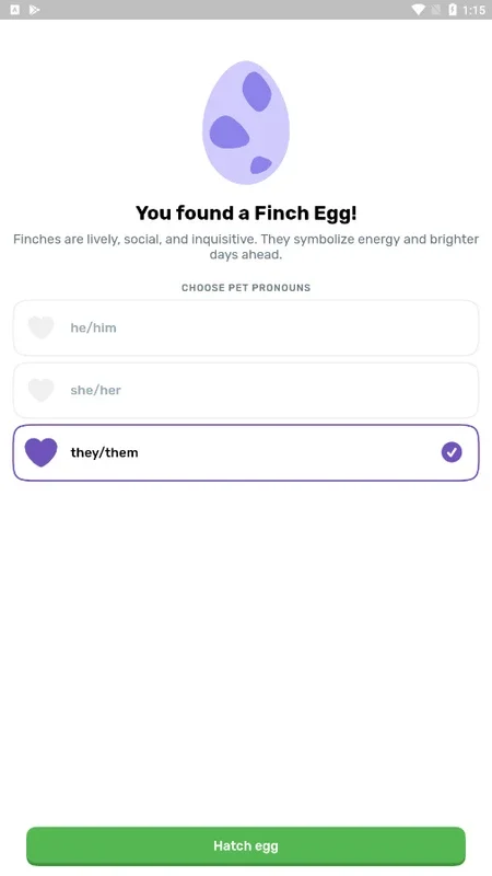 Finch for Android:  A Virtual Pet Companion for Mental Wellness