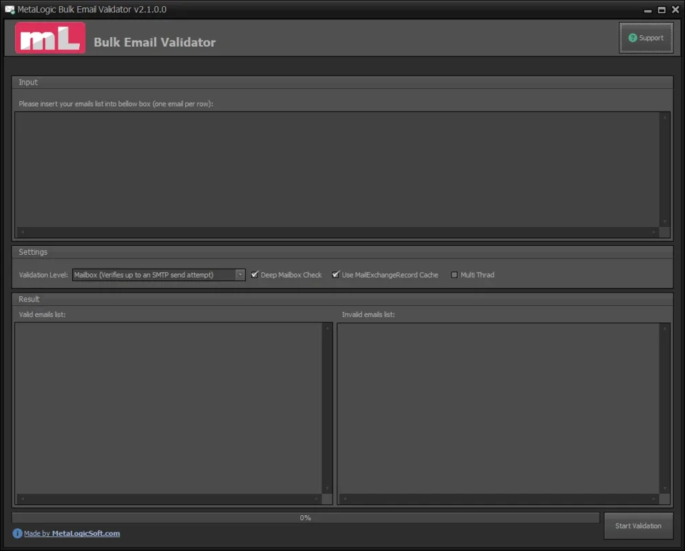 MetaLogic Bulk Email Validator for Windows - Efficient Email List Validation