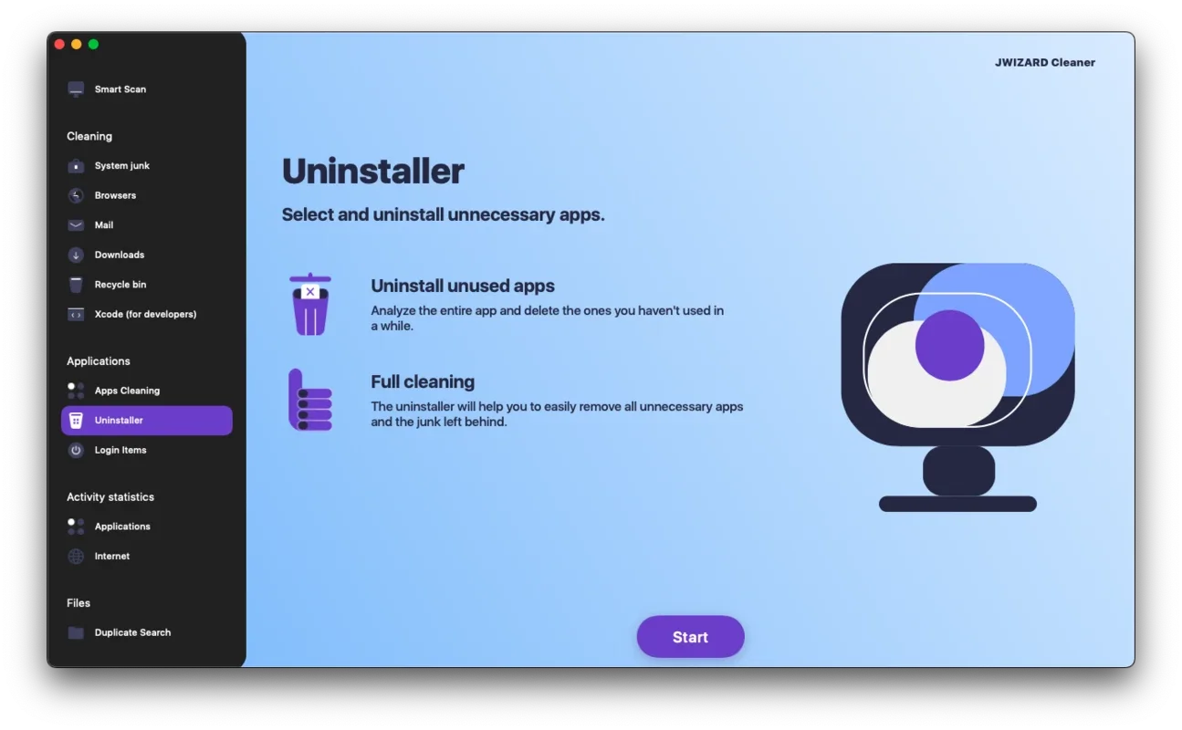 JWIZARD Cleaner for Mac - Optimize Your Mac's Performance