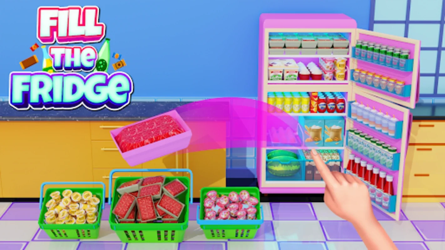 Fill The Fridge - Stack N Sort for Android - Organize Your Fridge with Fun