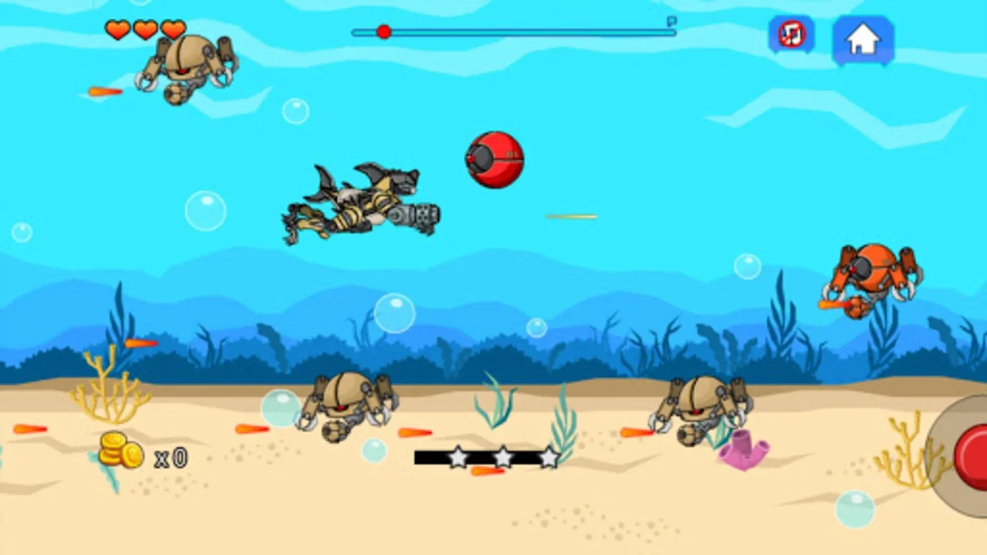 Robot Shark Attack for Android: Engaging Battle Experience