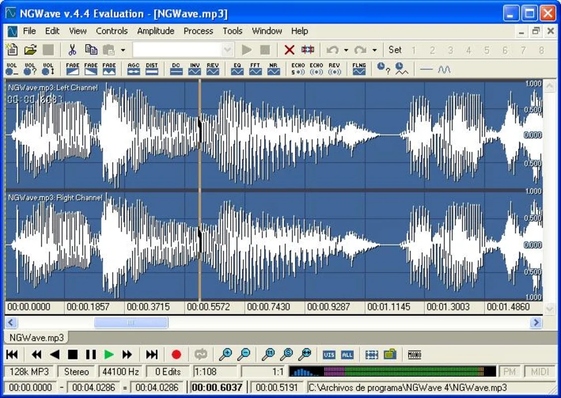 NGWave for Windows - Edit mp3/wav Files Easily