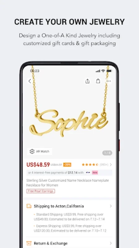 YFN-Personalize Jewelry Online for Android: Personalized with AR Preview