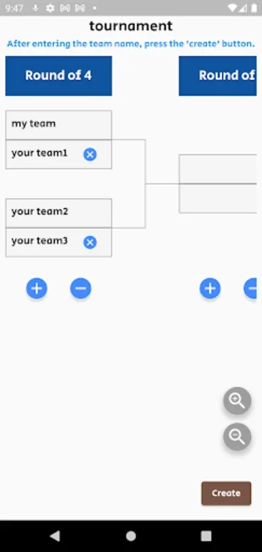 make League tournament bracket for Android - Organize Club Competitions Easily