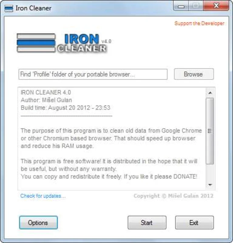 IronCleaner for Windows - Optimize Google Chrome Easily