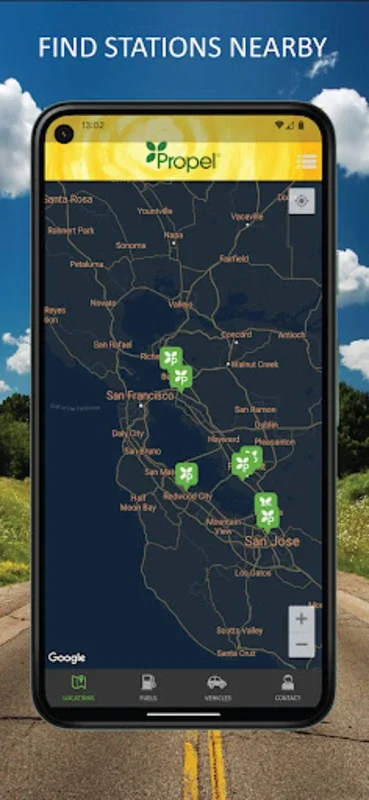 Propel Station Locator for Android - Navigate West Coast Fuel Stations