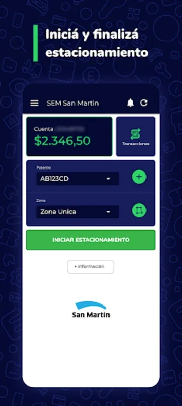 SEM San Martín for Android - Streamlined Parking