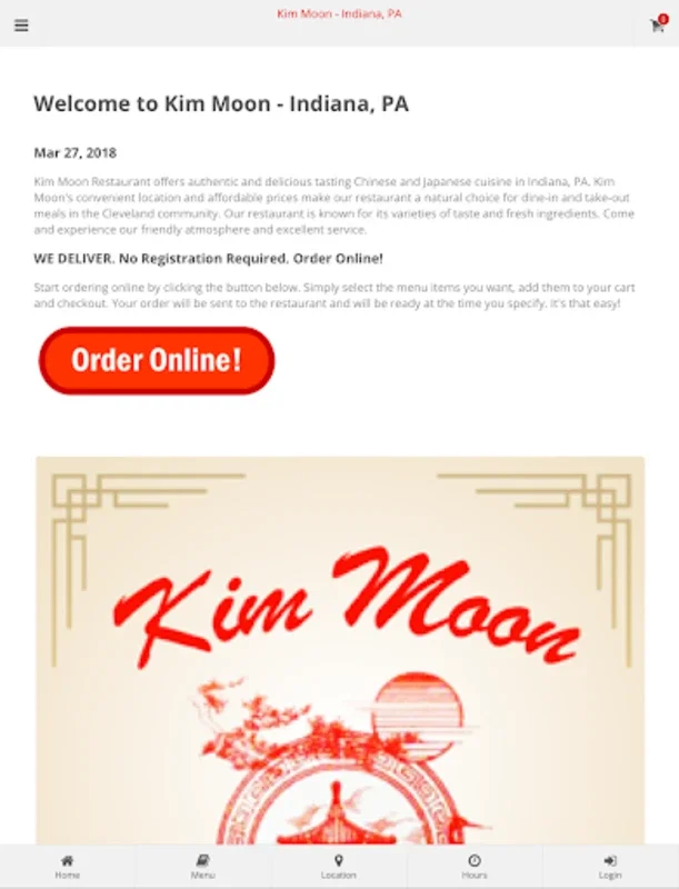 Kim Moon Indiana, PA Ordering for Android - Streamlined Asian Cuisine Orders