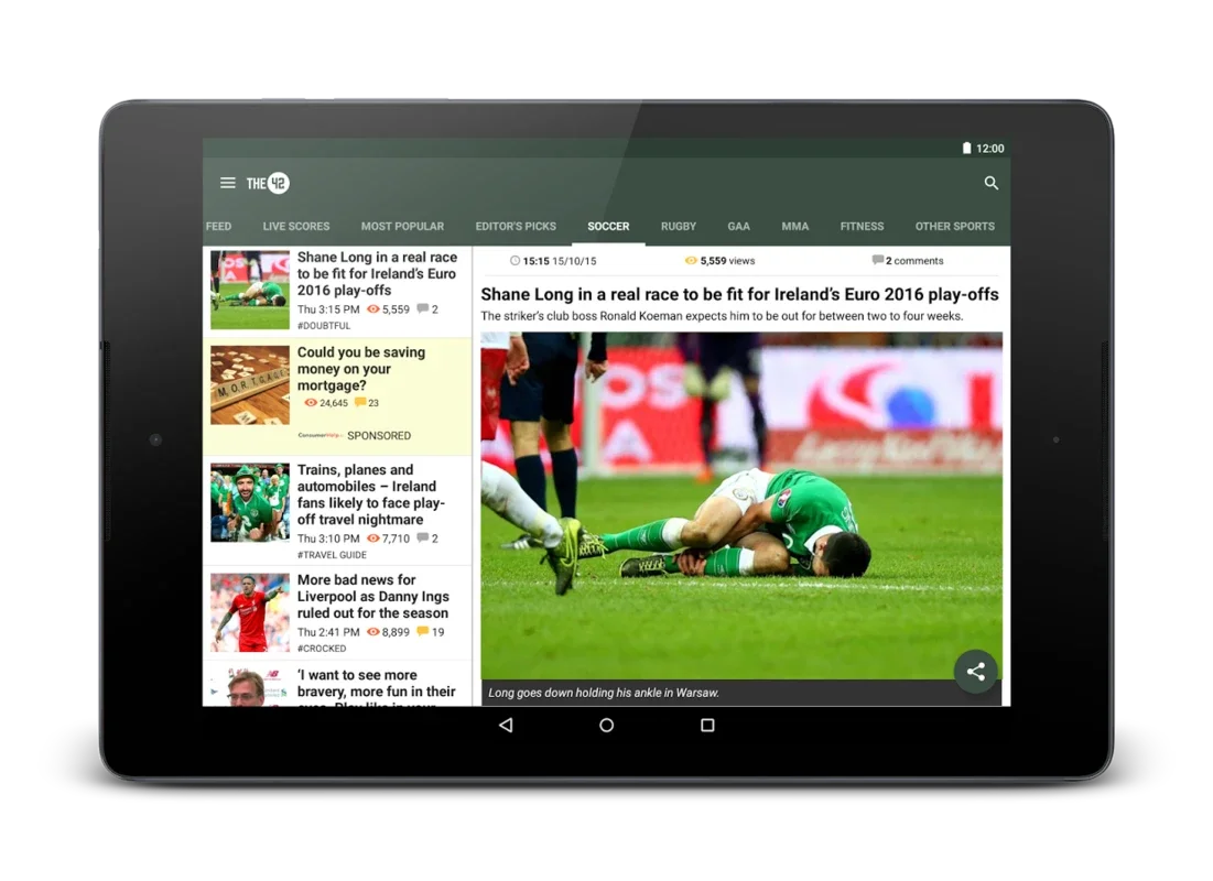 The42.ie on Android: Ireland's Premier Sports Source